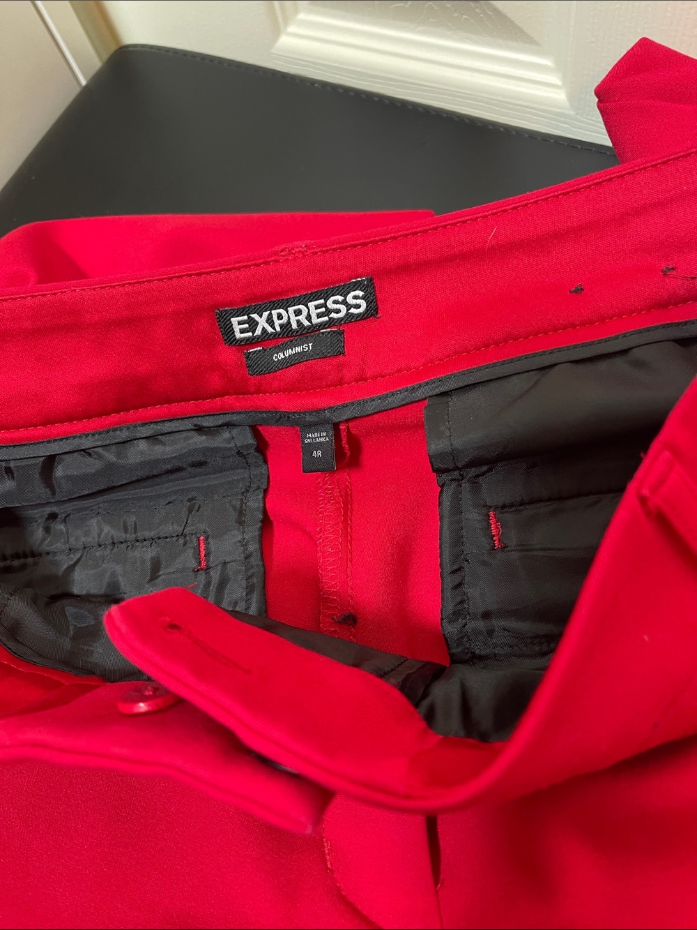 Express Red Boot Cut Ponte Pants - Picture 5 of 8